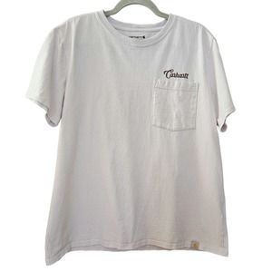 Womens Carhartt Purple Embroidered Pocket T-Shirt.  Size X-Large.